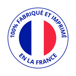 Symbol für Herstellung und Druck in Frankreich