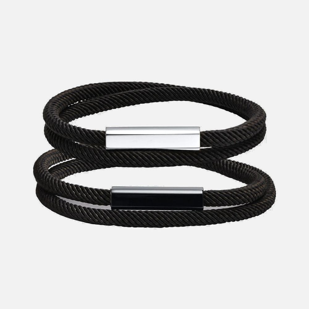 Bracelet Amoureux pour Deux Argent | Noir