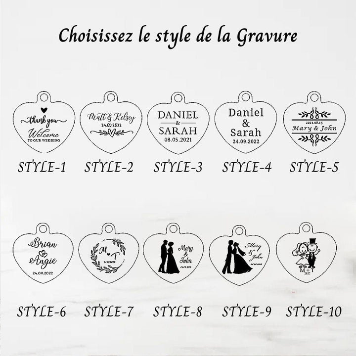 Porte Clé Mariage (Personnalisé)