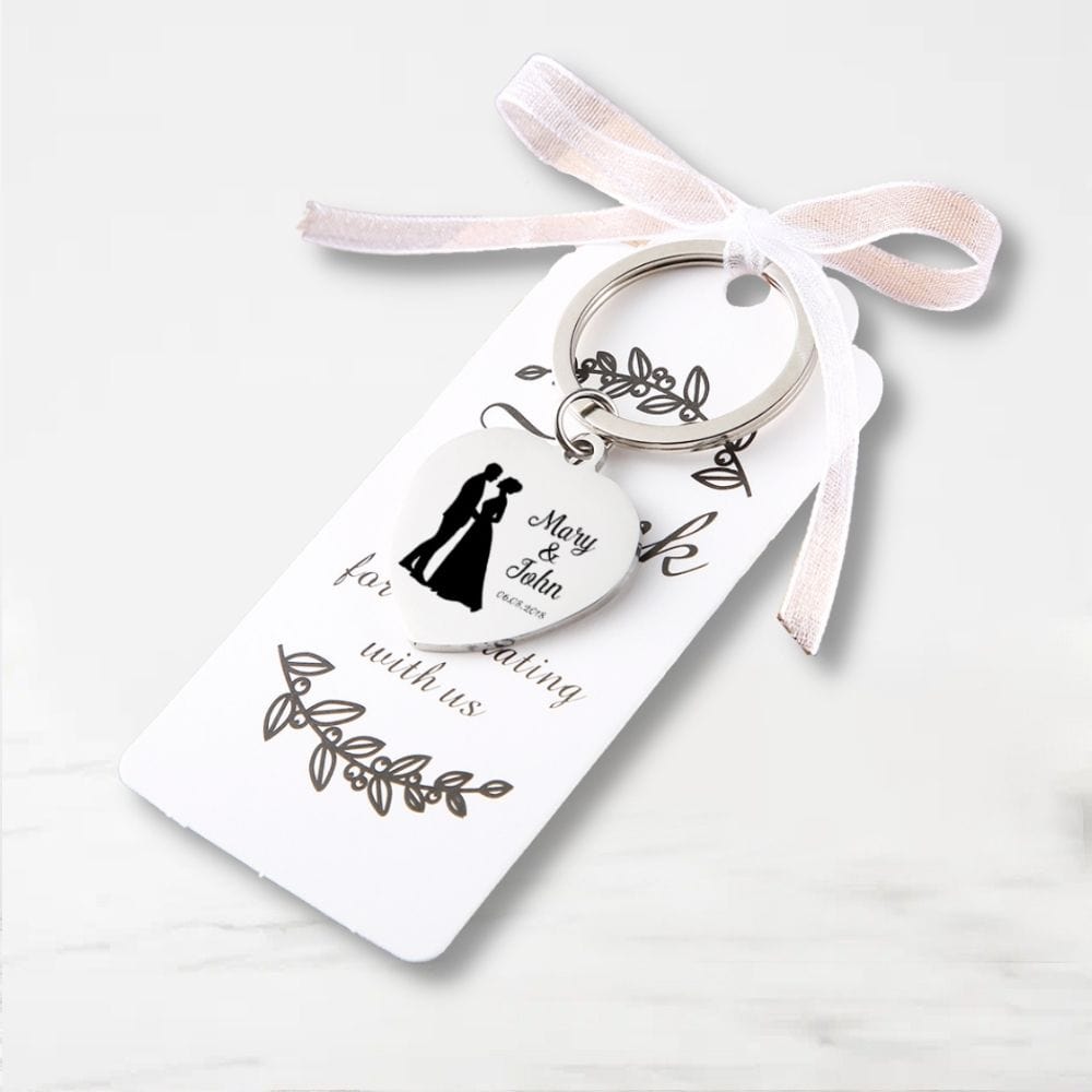 Porte Clé Mariage (Personnalisé) Argent