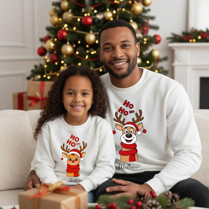 Pull de Noel famille personnalisé