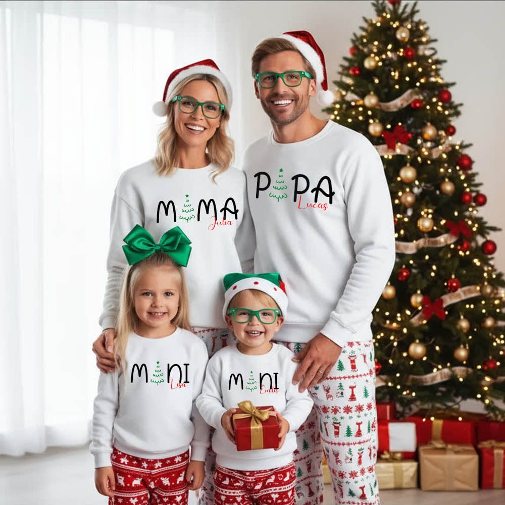 Pull Famille Maman Papa et Mini(e) coeur - Assortis Moi Pull Famille Maman Papa et Mini(e) coeur - Assortis Moi