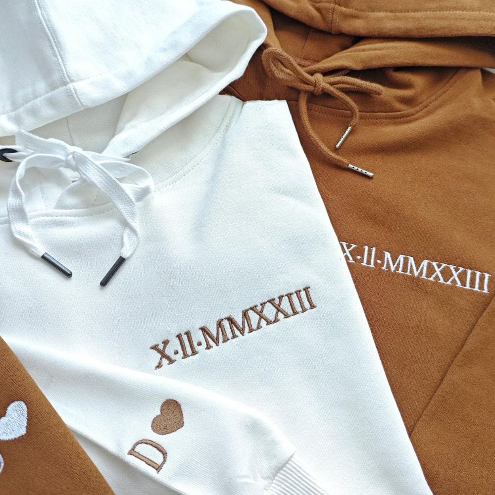Sweat à Capuche Personnalisé Couple - Pull Oversize Avec Photo Et Texte - Sweat Couple Original Homme Femme - Cadeau Anniversaire Fête Des Mères Pères Noël