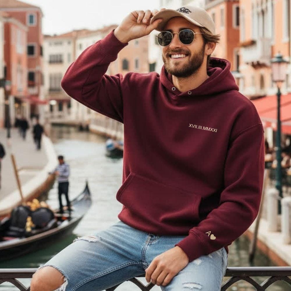 Pull Personnalisé Couple Date Chiffre Romain – Quai Des Amours