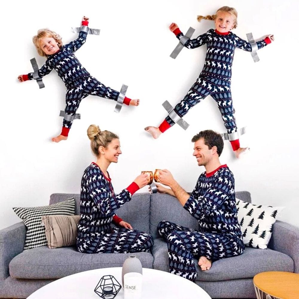 Pyjama Des Fêtes Famille Bleu / Papa S