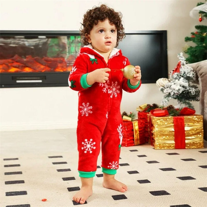 Pyjama Grenouillère Famille Rouge / Bébé 3-6M