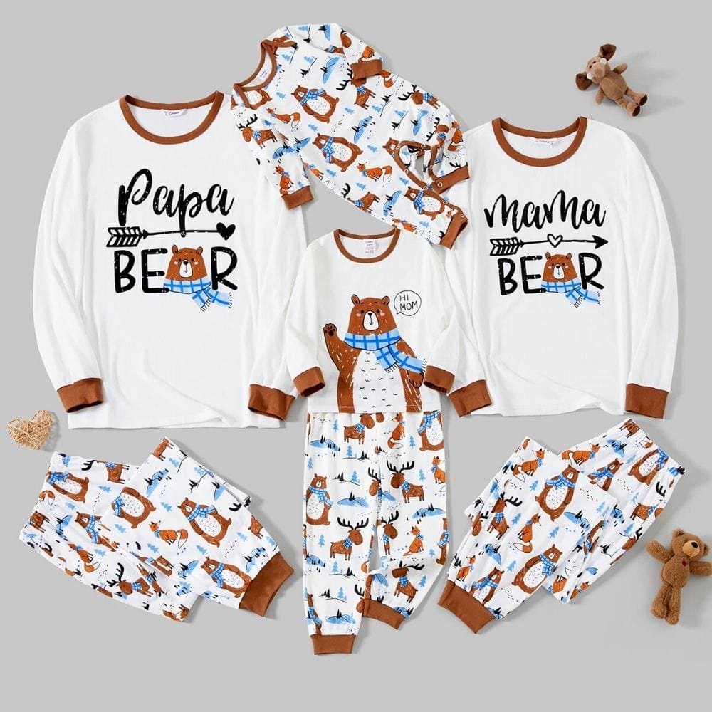 Pyjama Parents Bébé Blanc / Papa-M