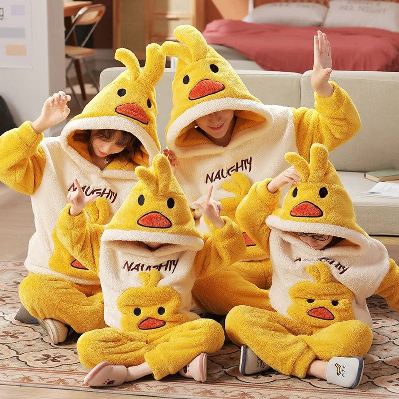 Pyjama Tout Doux Pour Toute La Famille Jaune / Papa-L