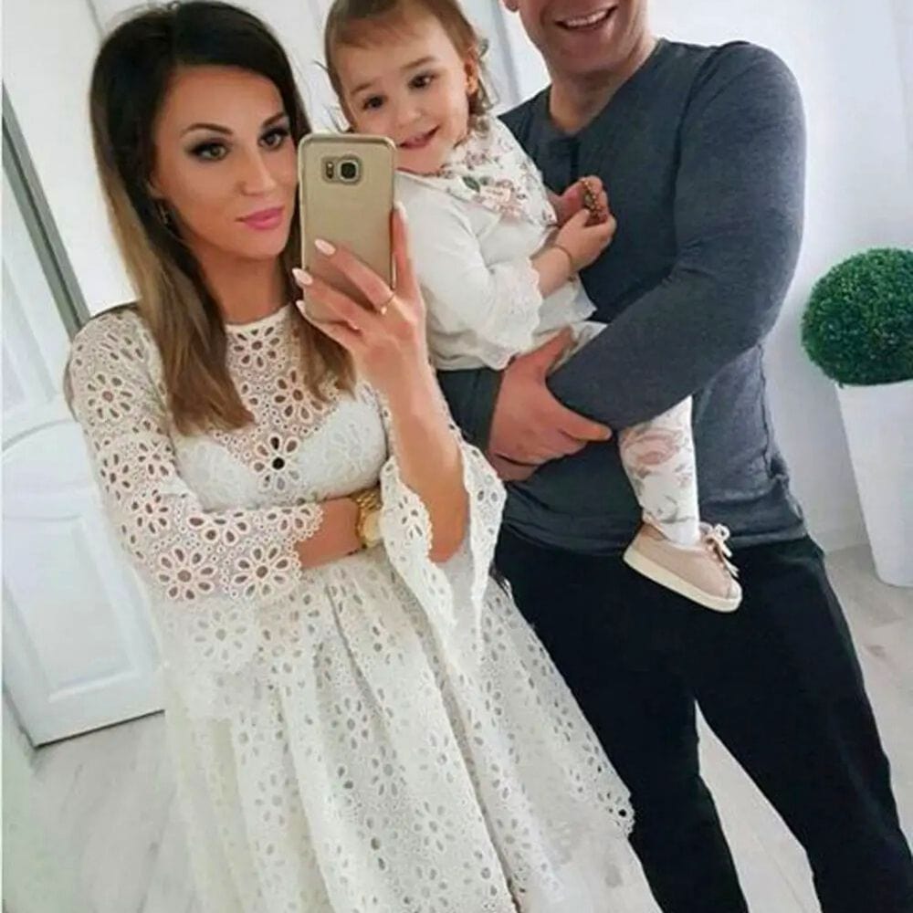 Robe Baptême Mère Fille