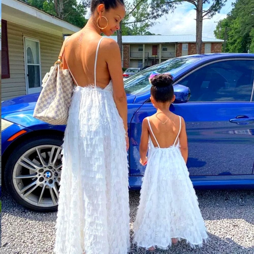 Robe Mère Fille Mariage Blanc / Maman S