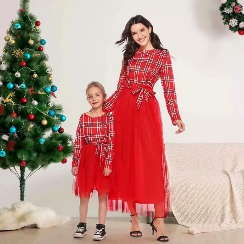 Robe Mère Noel Fille
