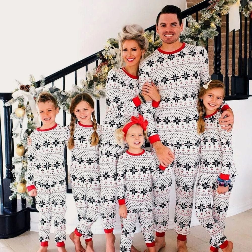 Tenue Noel Assortie Famille Blanc / Père S