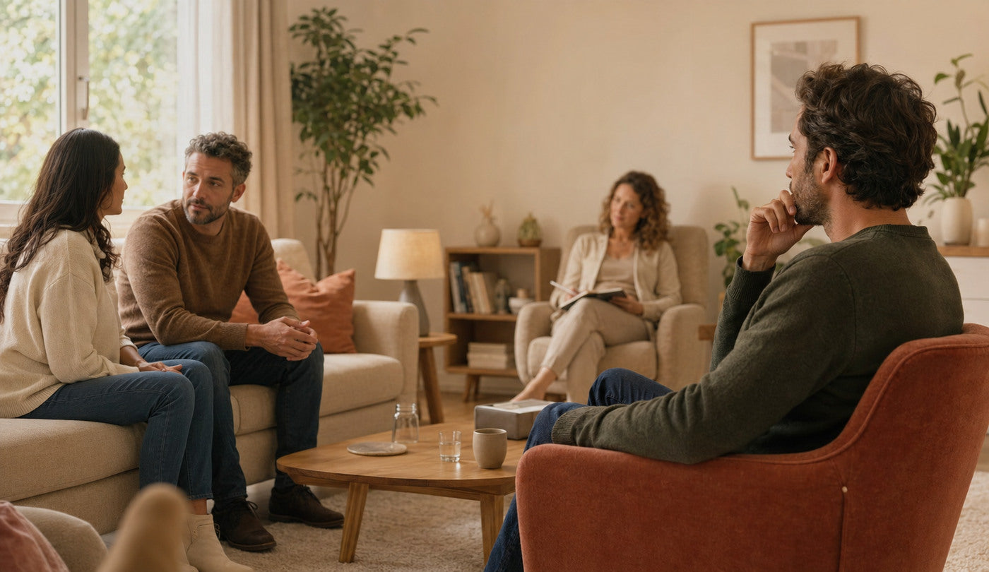 Différence entre la thérapie de couple et la thérapie individuelle dans un cabinet chaleureux