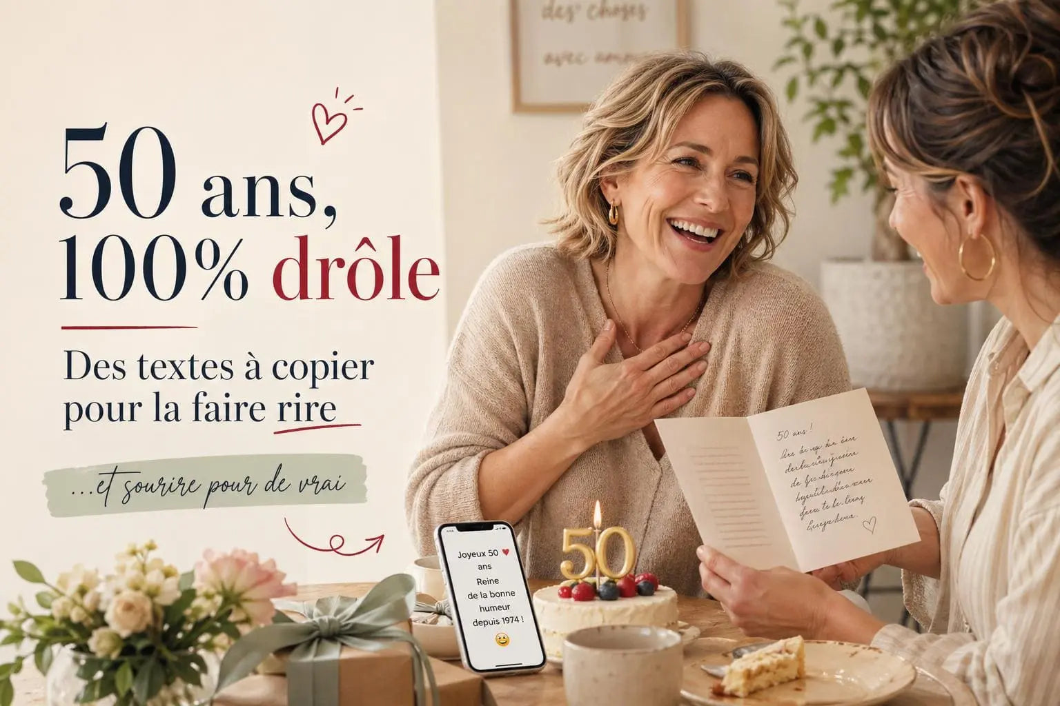 texte anniversaire 50 ans humour femme