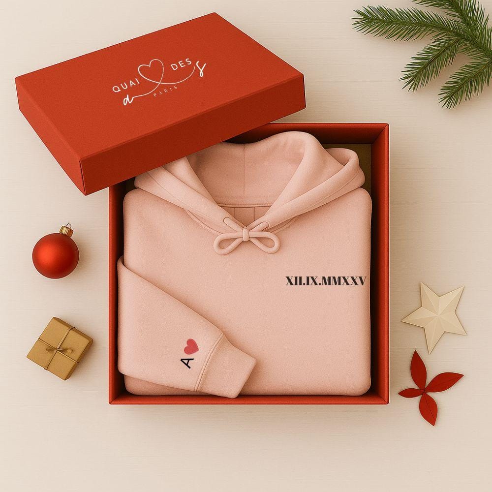 Pull Personnalisé Couple Date Chiffre Romain