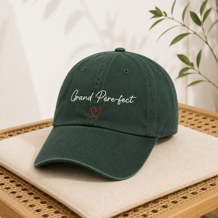 Casquette brodée Grand Père-fect vert forêt