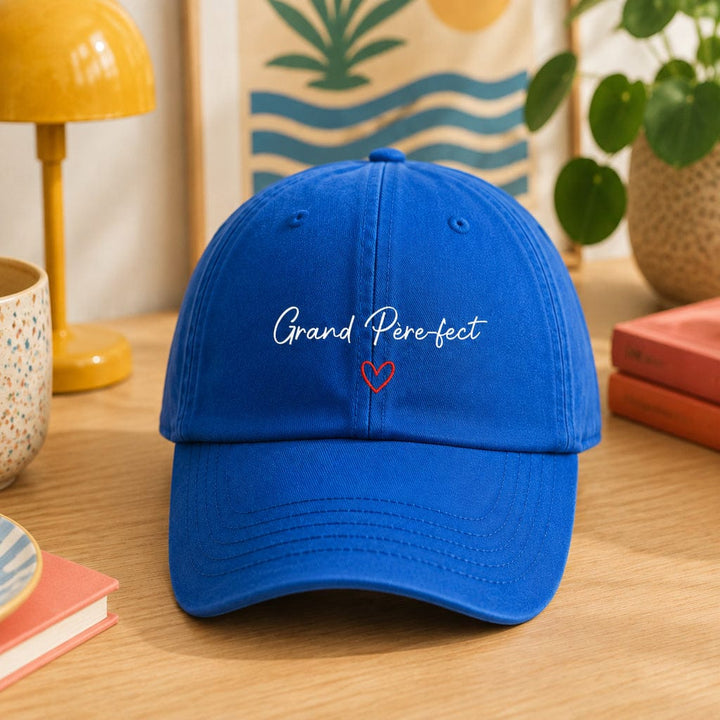 Casquette brodée Grand Père-fect bleu royal