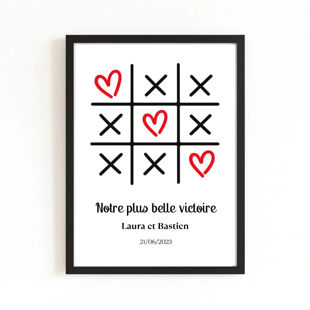 Affiche chambre couple Affiche Portrait / Bois Noir / A4 21x29.7 cm