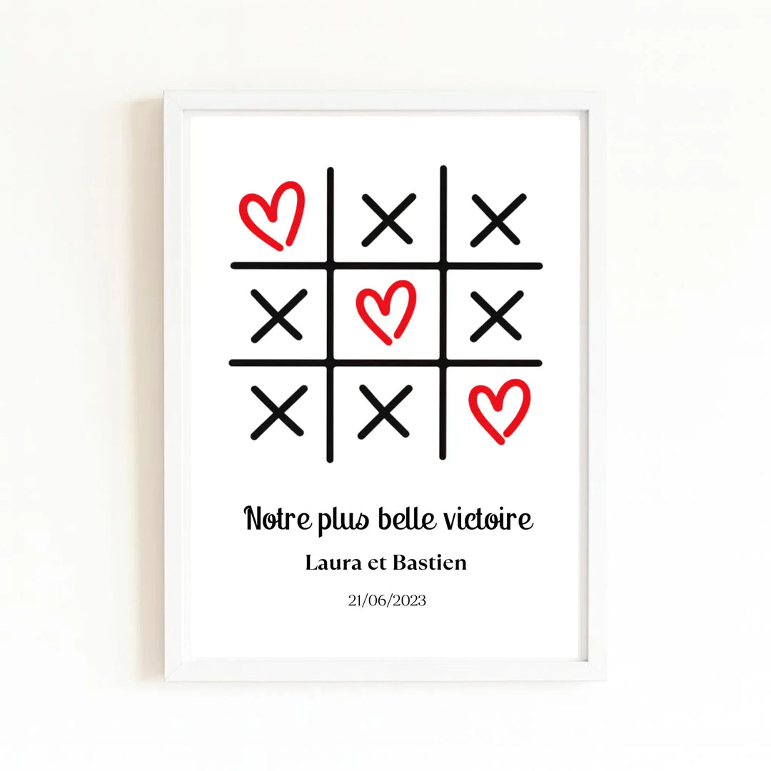 Affiche chambre couple Affiche Portrait / Bois Blanc / A4 21x29.7 cm