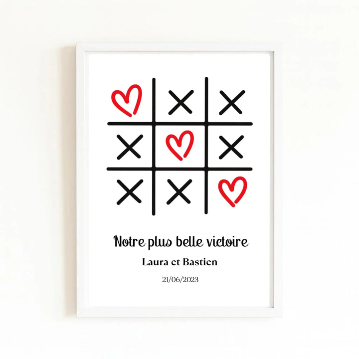 Affiche chambre couple Affiche Portrait / Bois Blanc / A4 21x29.7 cm