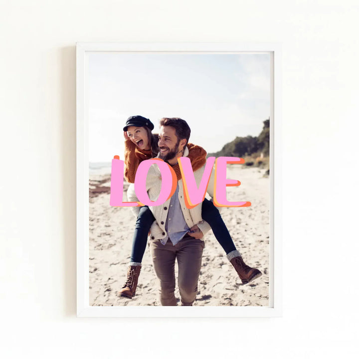 Affiche love Affiche Portrait / Bois Blanc / A4 21x29.7 cm