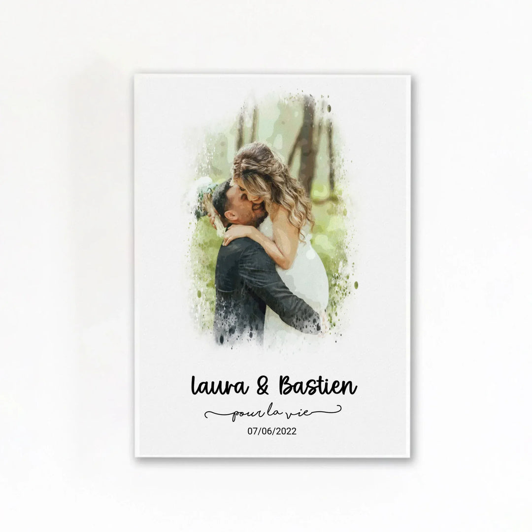 Affiche anniversaire de mariage Affiche Portrait / Poster sans cadre / A4 21x29.7 cm