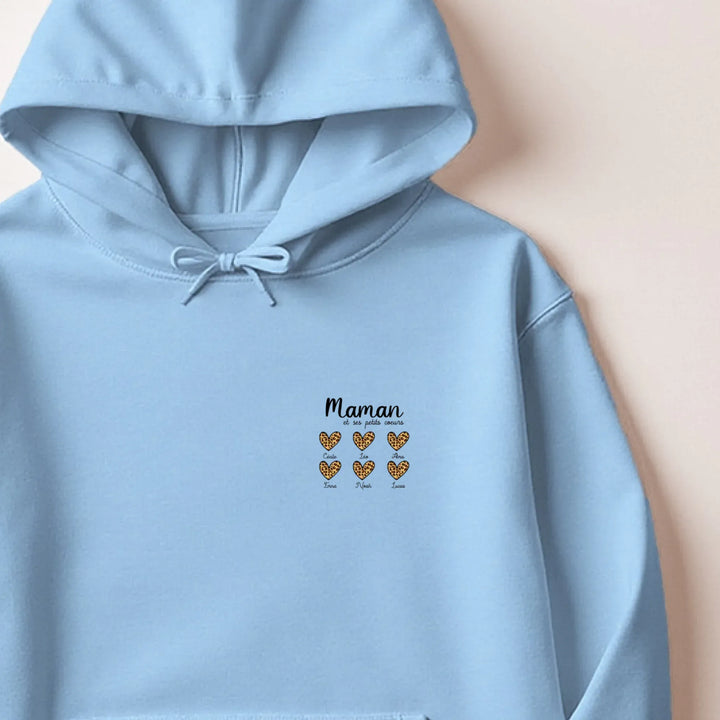 Pull fête des mères personnalisé Sweat à capuche / Bleu Clair / M