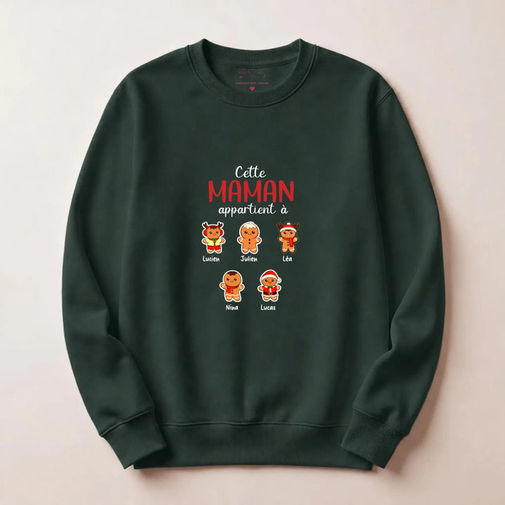 Pull personnalisé maman noel Sweatshirt / Forest / S