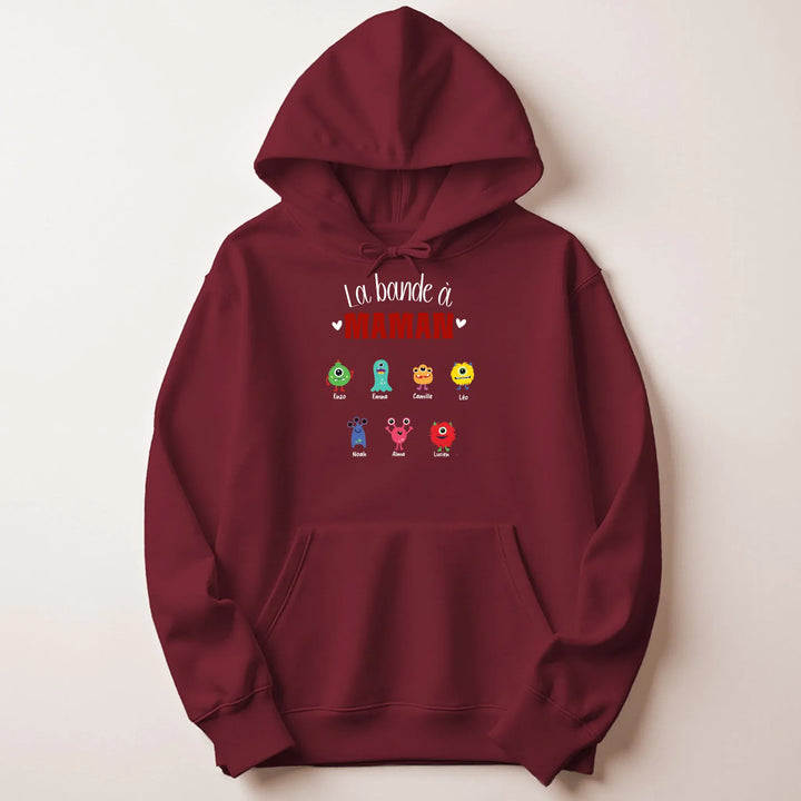 Pull fête des mères jeune maman Sweat à capuche / Bordeaux / M