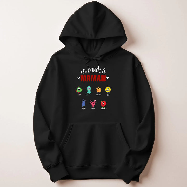 Pull fête des mères jeune maman Sweat à capuche / Noir / M