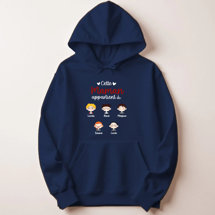 Pull cette maman appartient à Sweat à capuche / Marine / M