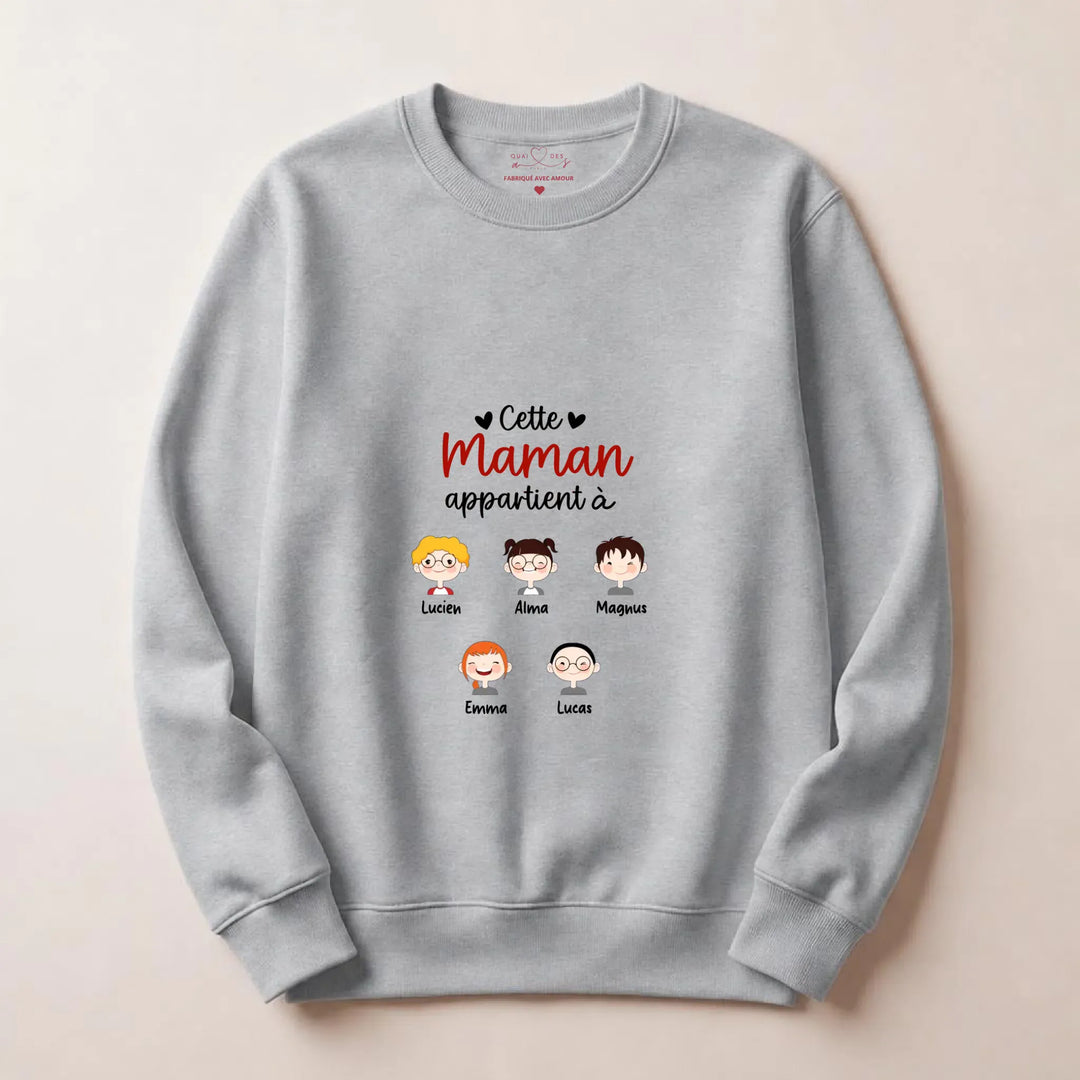Pull cette maman appartient à Sweatshirt / Gris / S