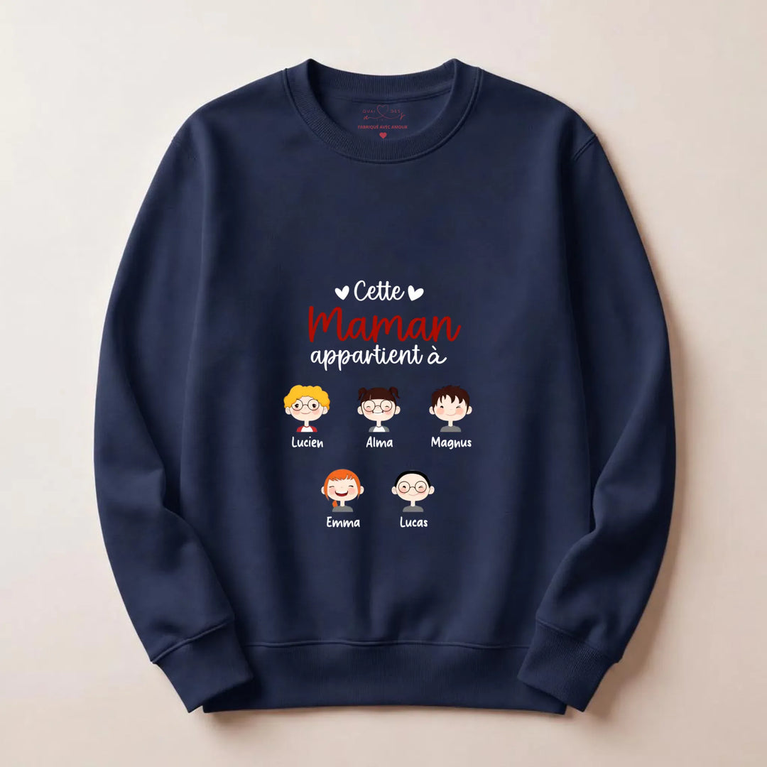 Pull cette maman appartient à Sweatshirt / Marine / S