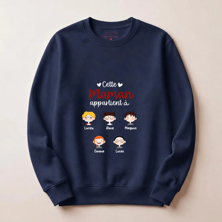 Pull cette maman appartient à Sweatshirt / Marine / S