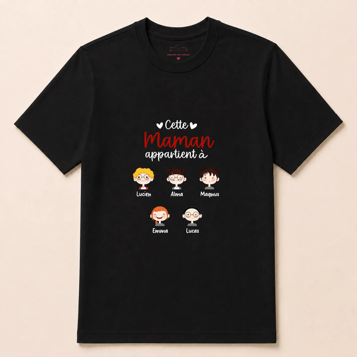 Pull cette maman appartient à T-shirt / Noir / S