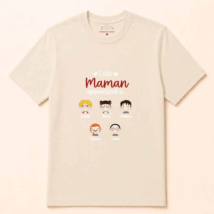Pull cette maman appartient à T-shirt / Naturel / S