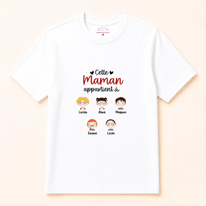 Pull cette maman appartient à T-shirt / Blanc / S