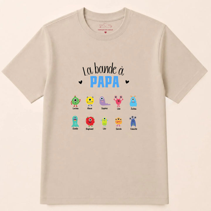 Pull personnalisé la bande à papa T-shirt / Beige / S