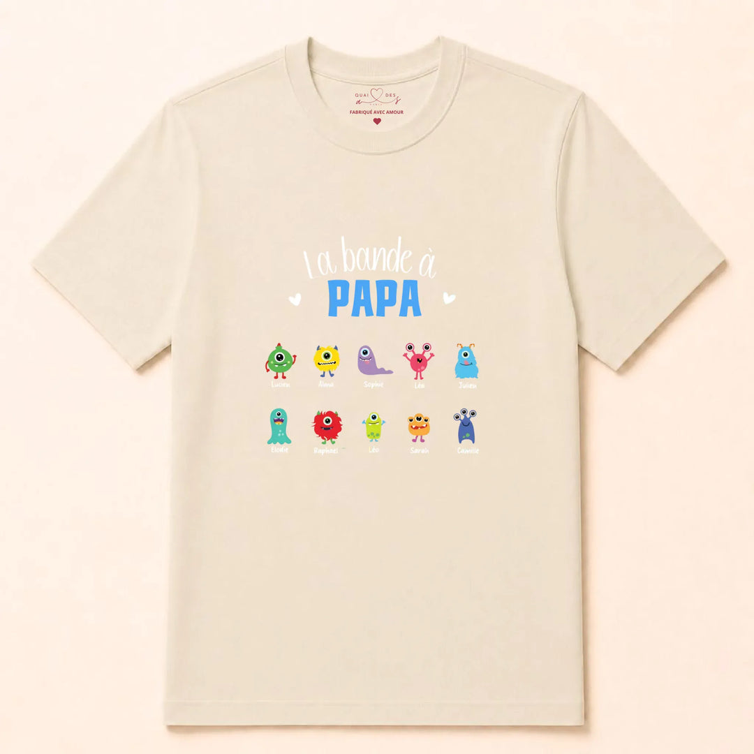 Pull personnalisé la bande à papa T-shirt / Naturel / S
