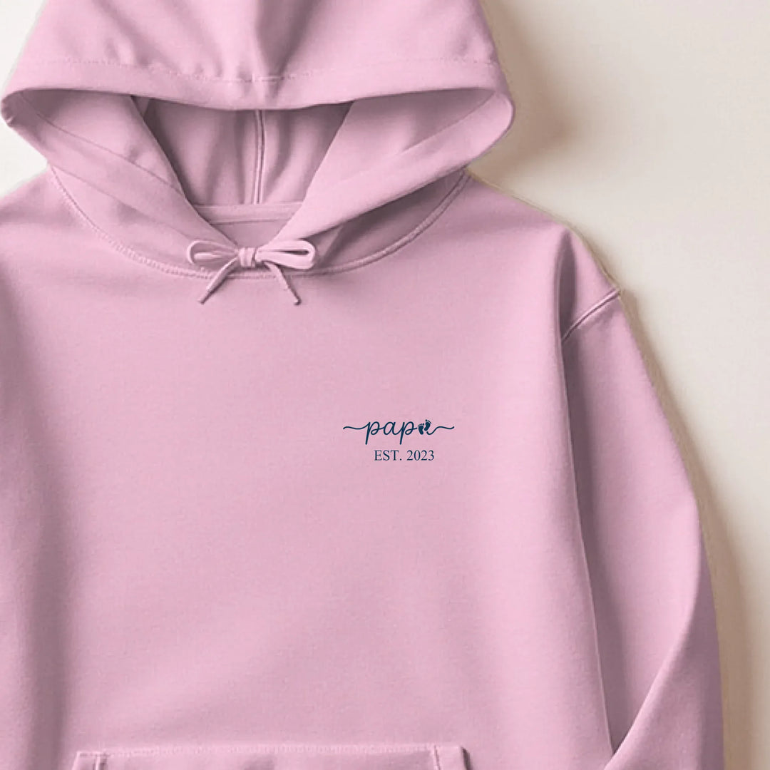 Pull futur papa Sweat à capuche / Rose Clair / M