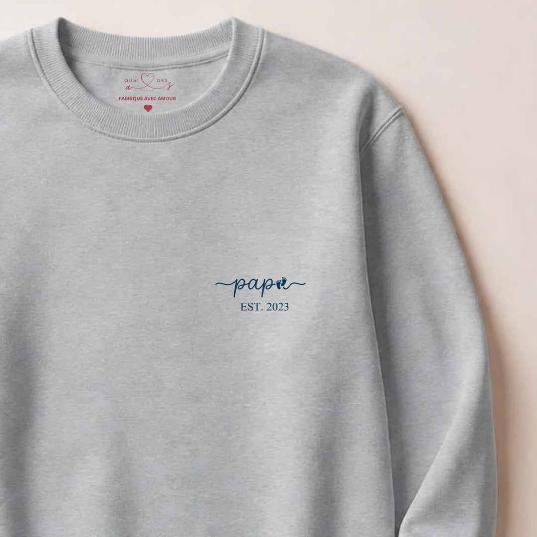 Pull futur papa Sweatshirt / Gris / S