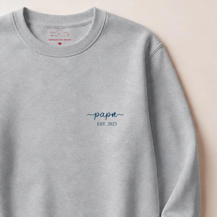 Pull futur papa Sweatshirt / Gris / S