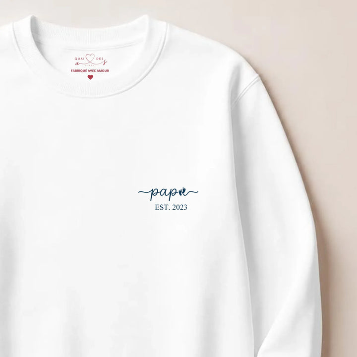 Pull futur papa Sweatshirt / Blanc / S