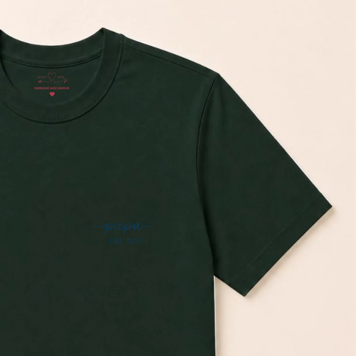 Pull futur papa T-shirt / Vert Forest / S