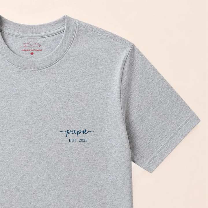 Pull futur papa T-shirt / Gris / S