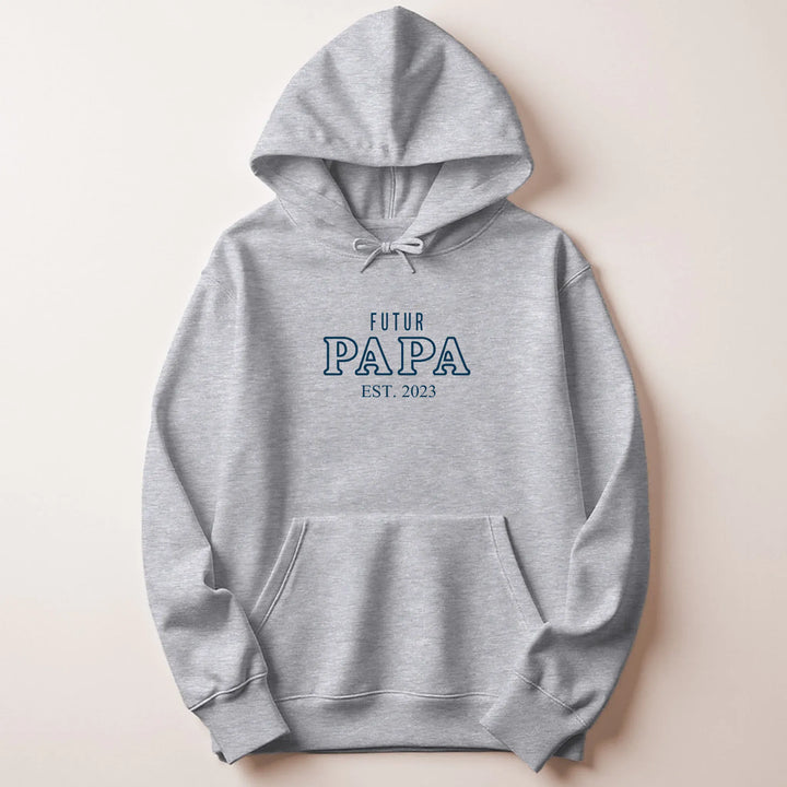 Pull Annonce grossesse papa Sweat à capuche / Gris / M