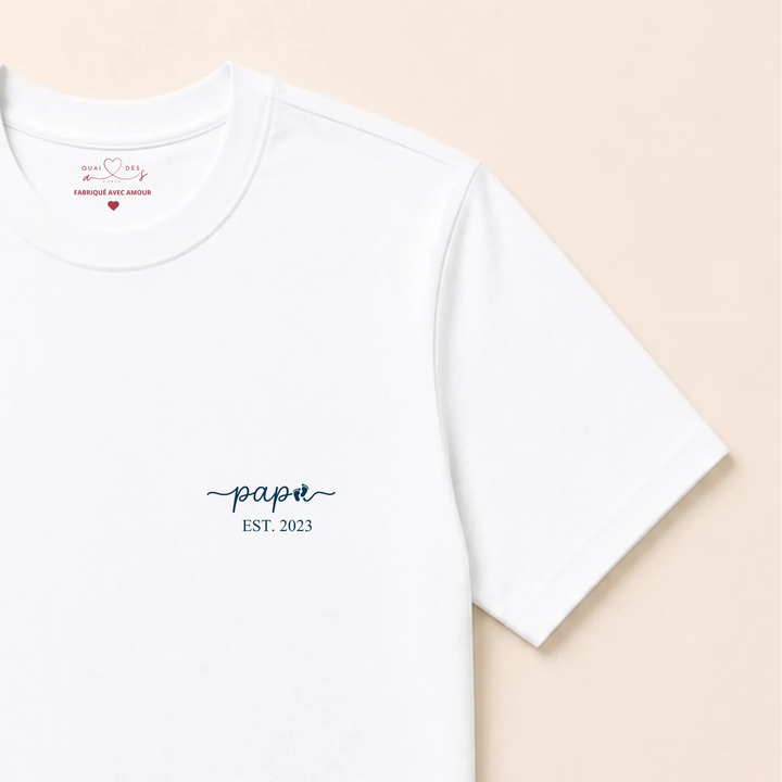 Pull futur papa T-shirt / Blanc / S