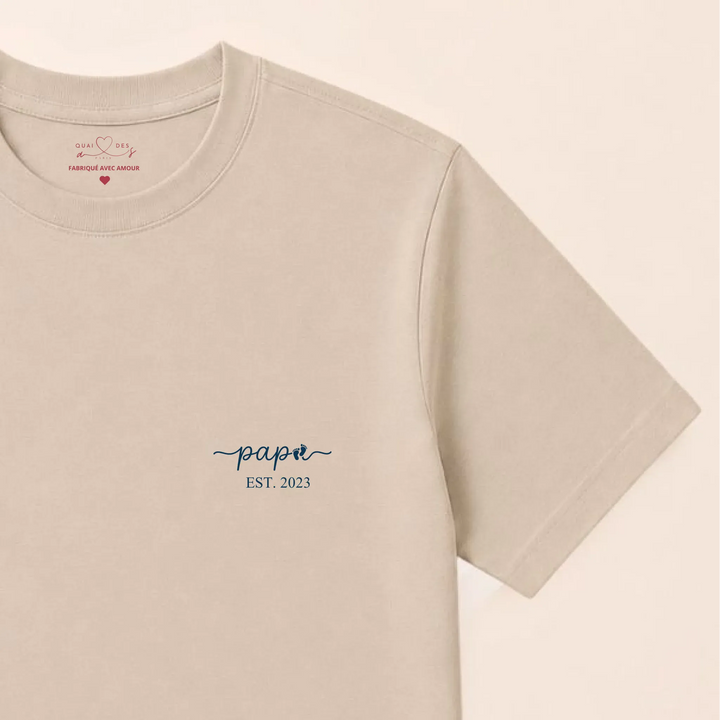 Pull futur papa T-shirt / Beige / S