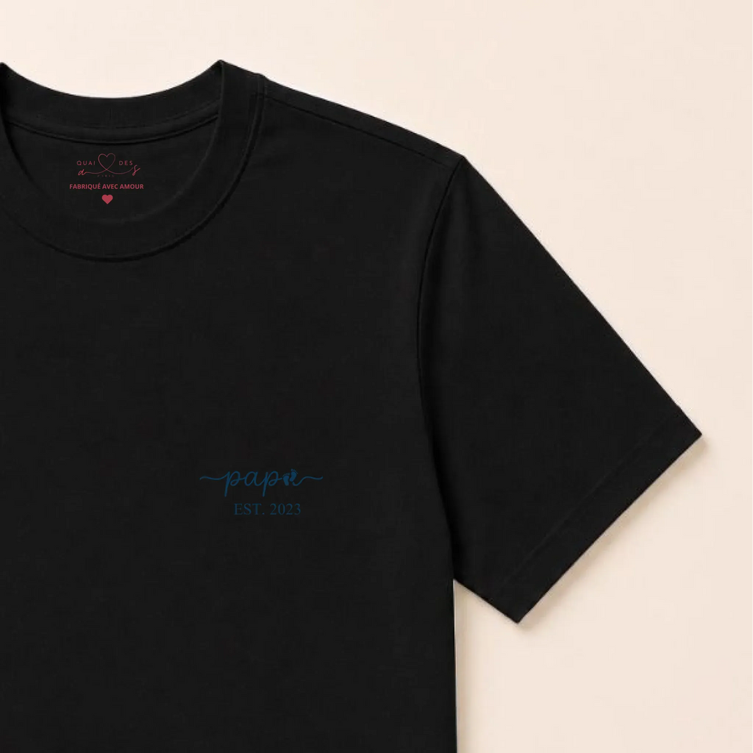 Pull futur papa T-shirt / Noir / S