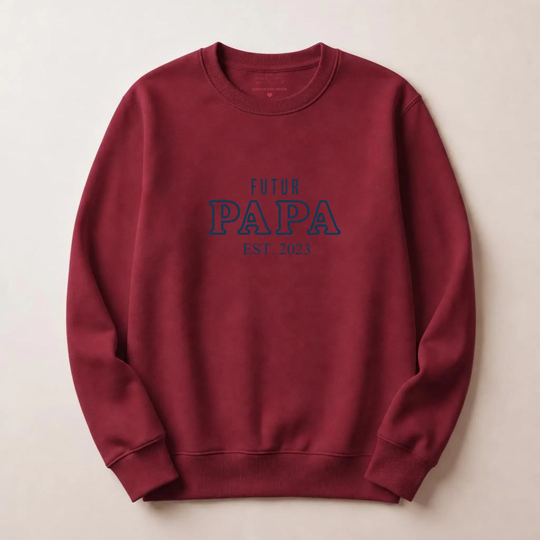 Pull Annonce grossesse papa Sweatshirt / Bordeaux / S